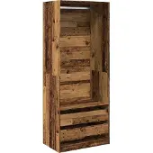Syfax Garde-robe vieux bois 80x50x200 cm bois d'ingénierie