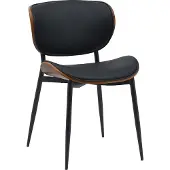CLP Chaise Enid - tissu - Noyer / - Noir