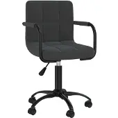 Syfax Chaise pivotante de bureau Noir Velours