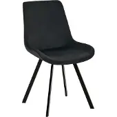 CLP Chaise de salle à manger Lewes - velours - Gris foncé