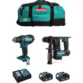 Makita Kit MK201 (DDF482 + DHR171 + 2 x 5.0 Ah + DC18RC + LXT600)