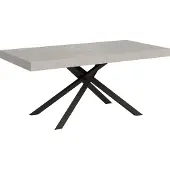 Ityhome - Table extensible 200/460x90 cm Karida cachemire pieds anthracite