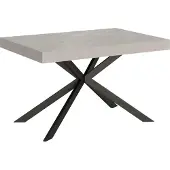Ityhome - Table extensible 140/244x90 cm Plaker cachemire pieds anthracite