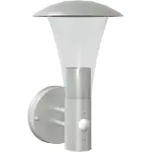 vidaXL Applique murale d'extérieur avec détecteur de mouvement Argenté Acier inoxydable