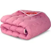 AIO Factory Couette Couette antiallergique 140x200 Rose Microfibre