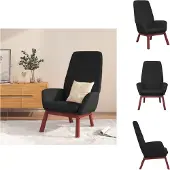 vidaXL Fauteuil Relax Noir Tissu - Fauteuil