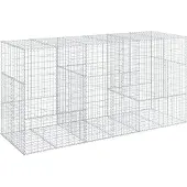 vidaXL Gabion avec couvercle 300x100x150 cm Fer galvanisé