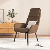 Prolenta Maison Exclusive - Fauteuil de détente en tissu marron