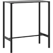Syfax Table de bar noir 100x50x110 cm acier enduit de poudre
