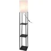 Rabalux Lampadaire noir Bronn avec abat-jour blanc pour ampoule E27 74191