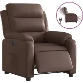 Sonstiges Fauteuil inclinable électrique Marron Similicuir