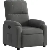 Syfax Fauteuil inclinable gris foncé tissu microfibre
