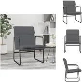 vidaXL Fauteuil Lounge Gris 55x64x80 cm Similicuir - Fauteuil