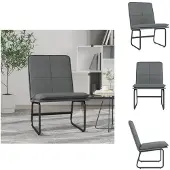 vidaXL Fauteuil Lounge Gris 54x75x76 cm Similicuir - Fauteuil