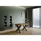 Itamoby - Table extensible 130/390x90 cm Traffic chêne nature pieds anthracite