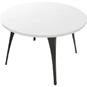 Mirjan 24 Table basse ronde FRANIO - blanc arctique / noir