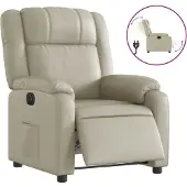 Sonstiges Fauteuil inclinable électrique Crème Similicuir