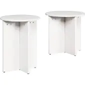 Syfax Table basse 2 pcs Blanc