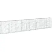 vidaXL Gabion avec couvercle 800x50x150 cm Fer galvanisé