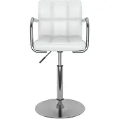 Syfax Chaise de salle à manger Blanc Similicuir
