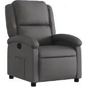 Sonstiges Fauteuil inclinable gris cuir véritable