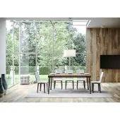 Itamoby - Table extensible 180/284x90 cm Rio noyer pieds anthracite