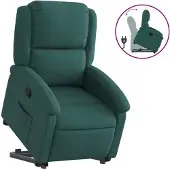 Syfax Fauteuil inclinable vert foncé tissu