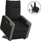 Syfax Fauteuil inclinable noir tissu