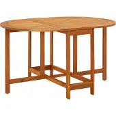 The Living Store Gartentisch 130x90x72 cm Akazie Massivholz