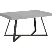 Ityhome - Table extensible 140/244x90 cm Booster gris béton pieds anthracite