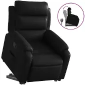 Syfax Fauteuil inclinable Noir Similicuir