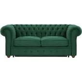 Wintech Chesterfield Max Borneo – Canapé deux places convertible-Velluto 10-dark oak