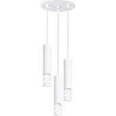 Sollux Lampe suspendue LIRO 3P blanc 3xGU10 10W acier 125x25x25cm