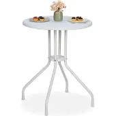 Northix Table de jardin ronde aspect rotin