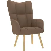 Prolenta Maison Exclusive - Fauteuil de détente en tissu marron