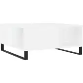 Syfax Table basse blanc 80x80x36,5 cm bois d'ingénierie