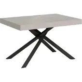 Ityhome - Table extensible 120/380x90 cm Karida cachemire pieds anthracite