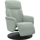 Syfax Fauteuil inclinable avec repose-pied gris clair velours