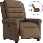 Syfax Fauteuil inclinable électrique Marron Tissu