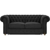 Wintech Chesterfield Max Borneo – Canapé deux places convertible-Velluto 20-wax black