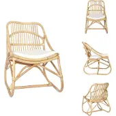 vidaXL Chaise en rotin lin - fauteuil