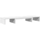 vidaXL Support d'écran Réglable Blanc 80x24x10,5 cm Bois composite