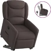 Syfax Fauteuil inclinable marron foncé tissu