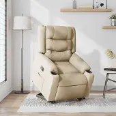 Syfax Fauteuil inclinable Crème Tissu