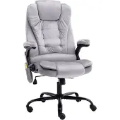 Syfax Chaise de bureau de massage Gris clair Velours