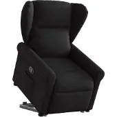 Syfax Fauteuil inclinable noir tissu