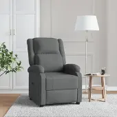 Prolenta Maison Exclusive - Fauteuil relax tissu gris foncé