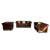 AEA Canapé Chesterfield avec métal Canapé de luxe textile Meubles rembourrés