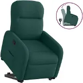 Syfax Fauteuil inclinable vert foncé tissu
