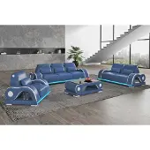 JV Möbel Ensemble Canapé Luxe Bleu Moderne JVmoebel